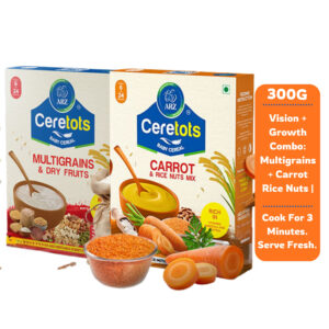 ARZ Ceretots Multigrains & Dry Fruits + Carrot & Rice Nuts Mix Combo | 2 x 300g | 6–24 Months