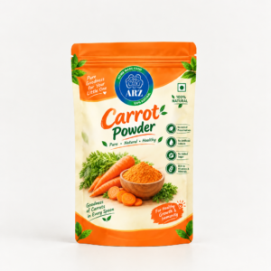 ARZ Carrot Powder 300 g | 100% Natural Carrot Powder | No Added Sugar, No Added Preservatives & No Artificial Colours | For Porridge, Smoothies, Pancakes & Baking